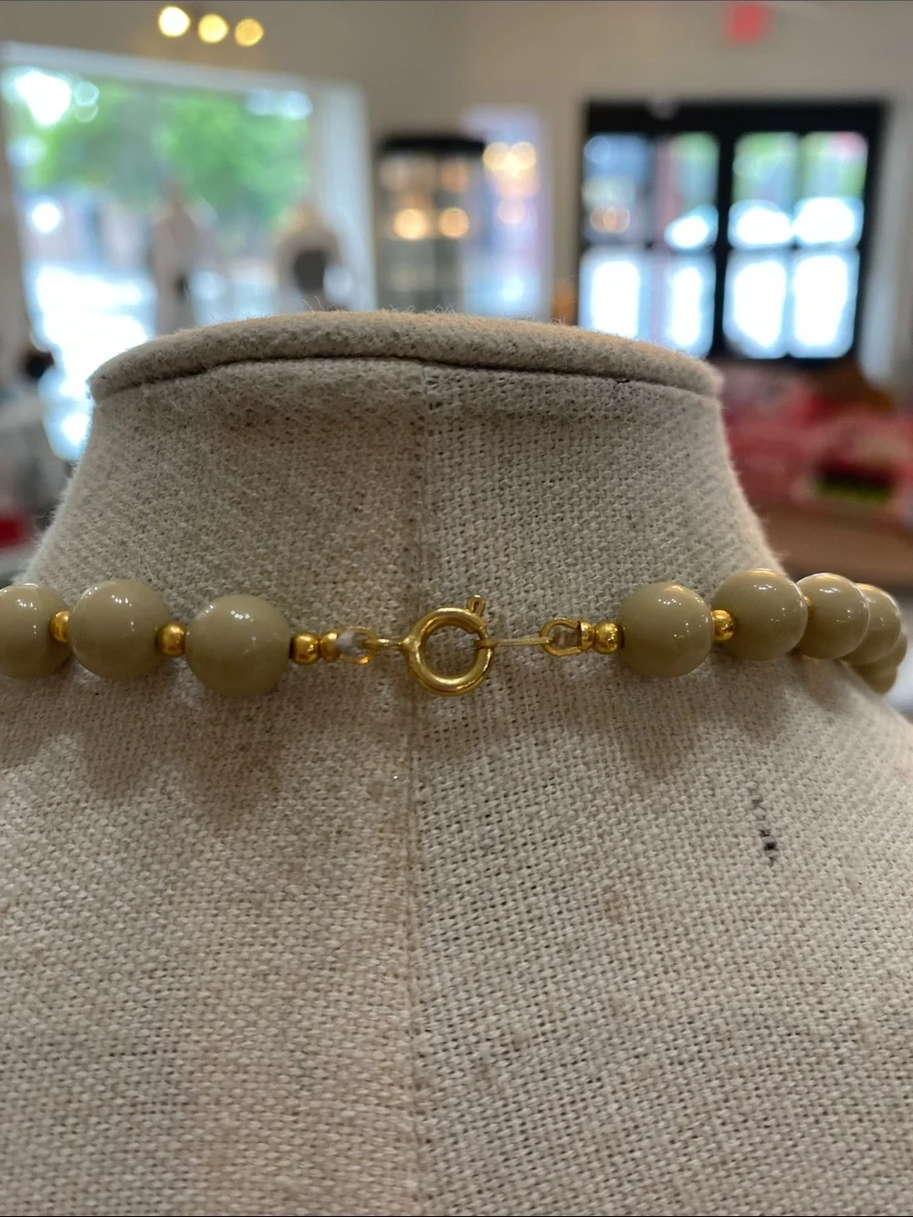 Classic Olive Bead Necklace